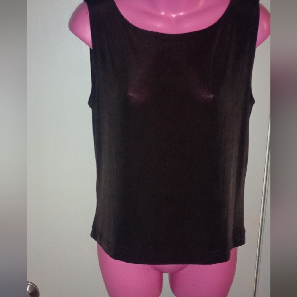Chico's Brown Fitted Sleeveless Travelers Tank Top
